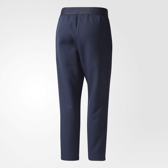 Adidas Originals Navy Cropped Tapered Pull On 'Chicago' Pants Medium BQ7869 - Picture 2 of 13